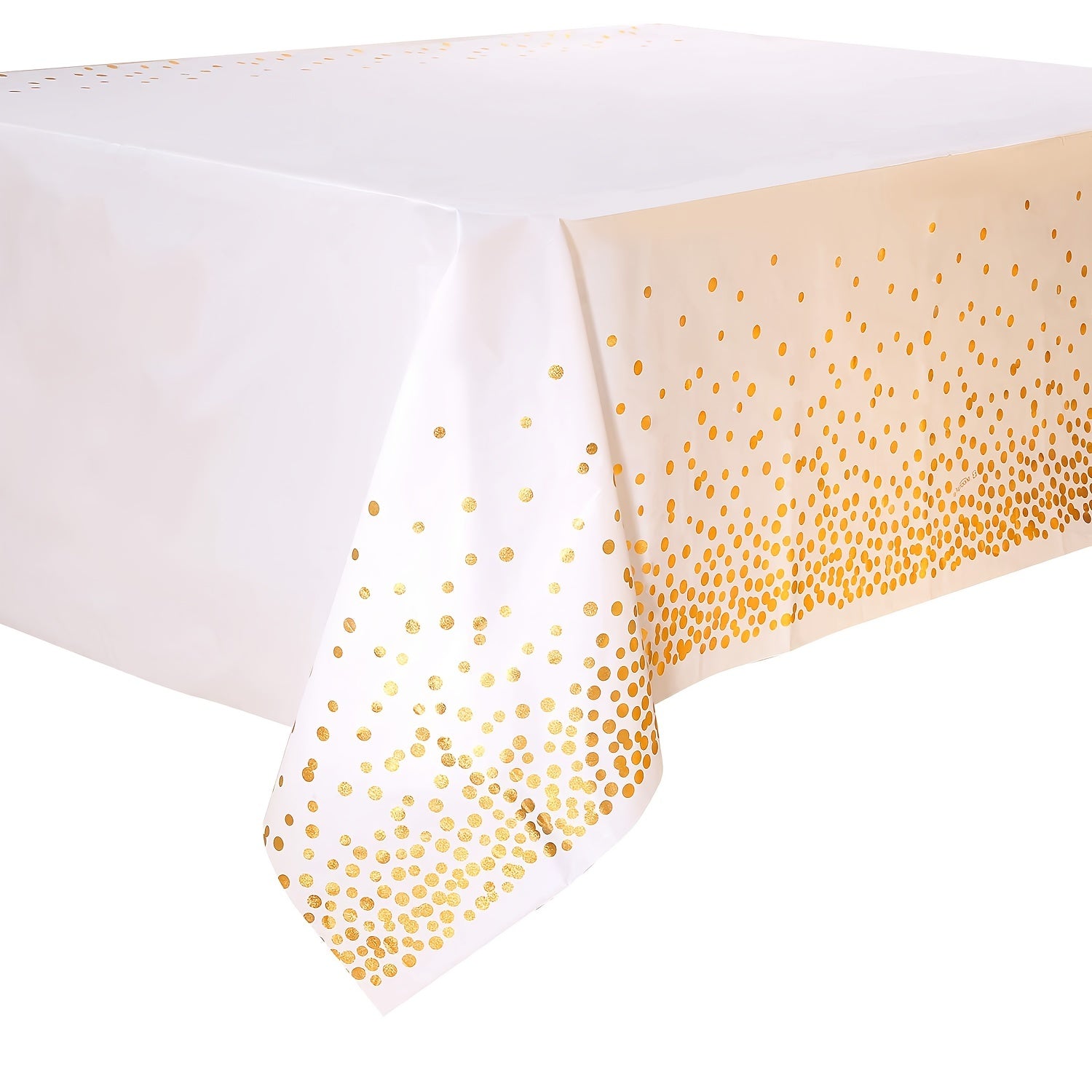Black and Gold Dot Tablecloth for Parties and Events Easy to Clean Eco-Friendly 60x84 Inches