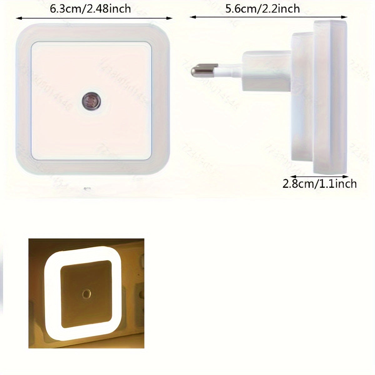 Smart Motion Sensor Night Light with Dusk Sensor LED Wall Plug Light for Kids Bedroom Stairs Kitchen Indoor White