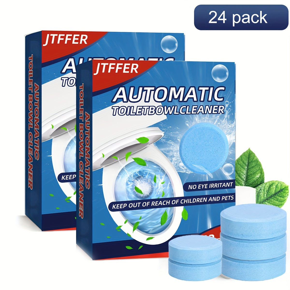 Automatic Toilet Bowl Cleaner Tablets 12/24pcs Effervescent Descaling Deodorizing