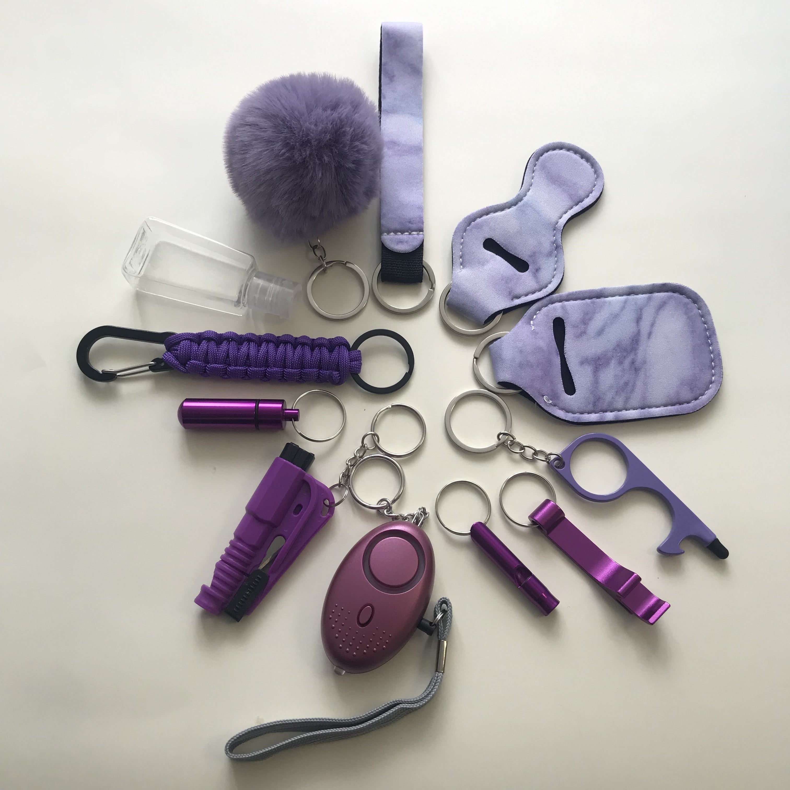 12-частный комплект безопасности: комплект личной безопасности с персональной сигнализацией и защитными аксессуарами - идеальный подарок на День святого Валентина для женщин