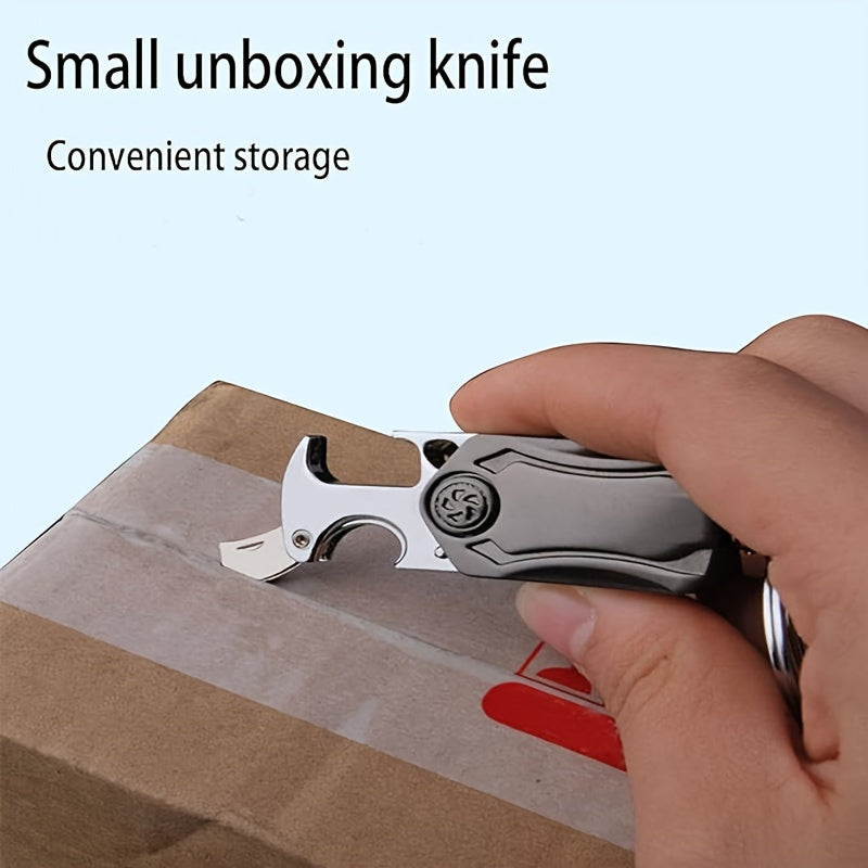 Men's Multifunctional Keychain with Finger Gyro Bottle Opener Phone Holder Gift