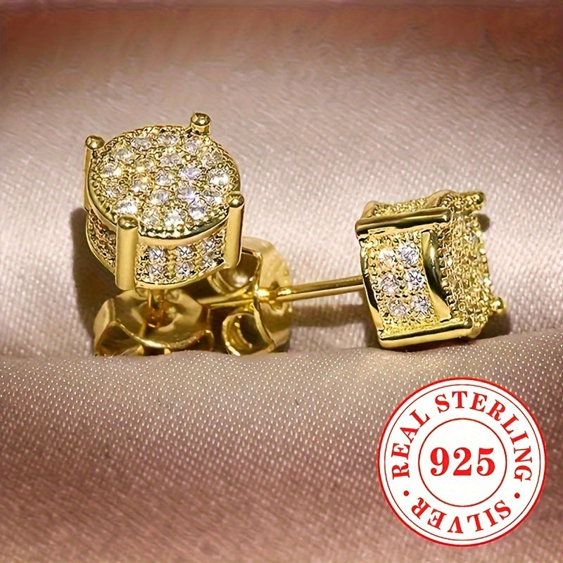 Women's Silver Earrings with Zirconia 2g Sterling Silver Jewelry