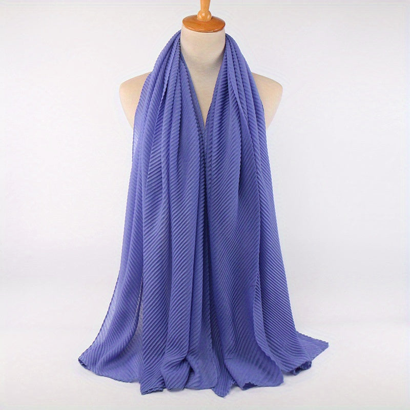 Pañuelo de hiyab de color sólido para mujer, transpirable, protección solar, a prueba de viento, ligero