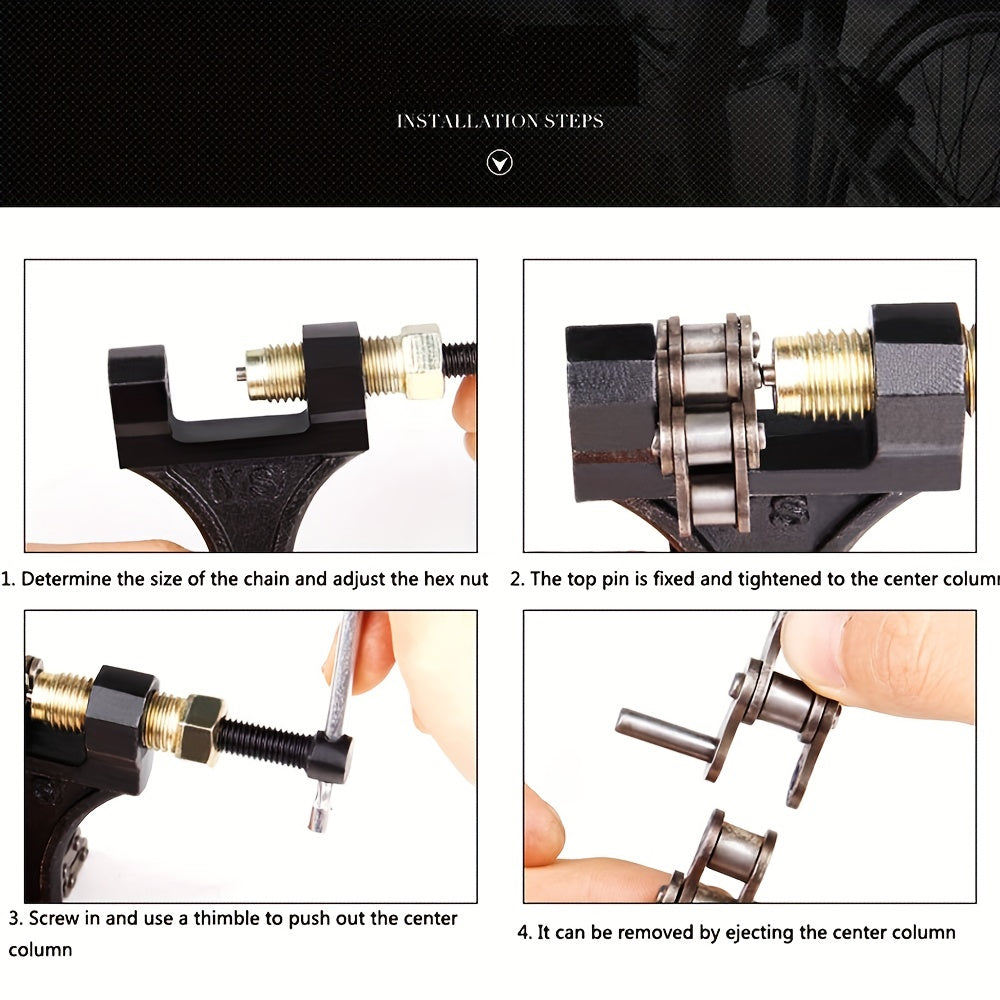 Bike Chain Splitter Tool for 420 428 520 525 528 530 Chains