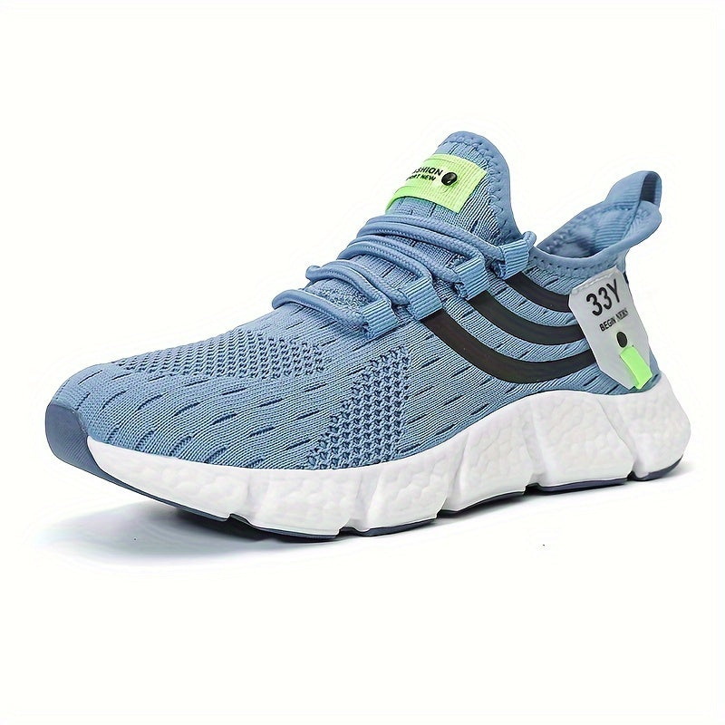 Ayollar uchun nafas oladigan knit platform sport poyafzallari, kundalik, bog‘lamli, sport kiyimlari, katta o‘lcham