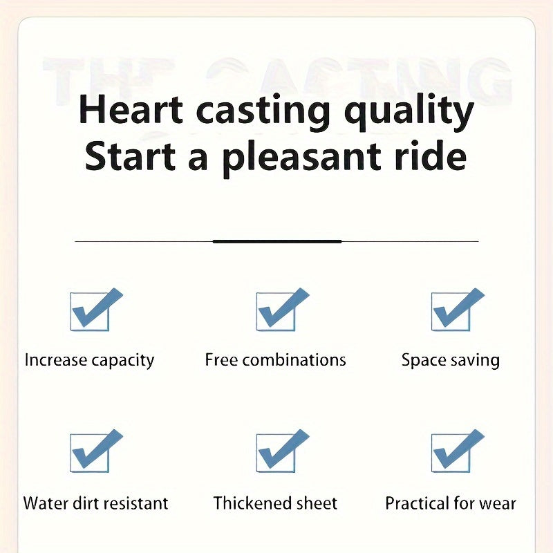 Cajón organizador para maletero de coche, caja de almacenamiento plegable negra con asas