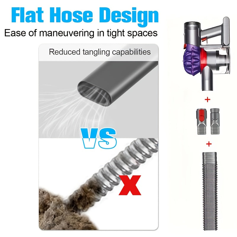 Kit de manguera de vacío para modelos V6-V15, flexible, de plástico, para limpiar asientos de coche y espacios estrechos