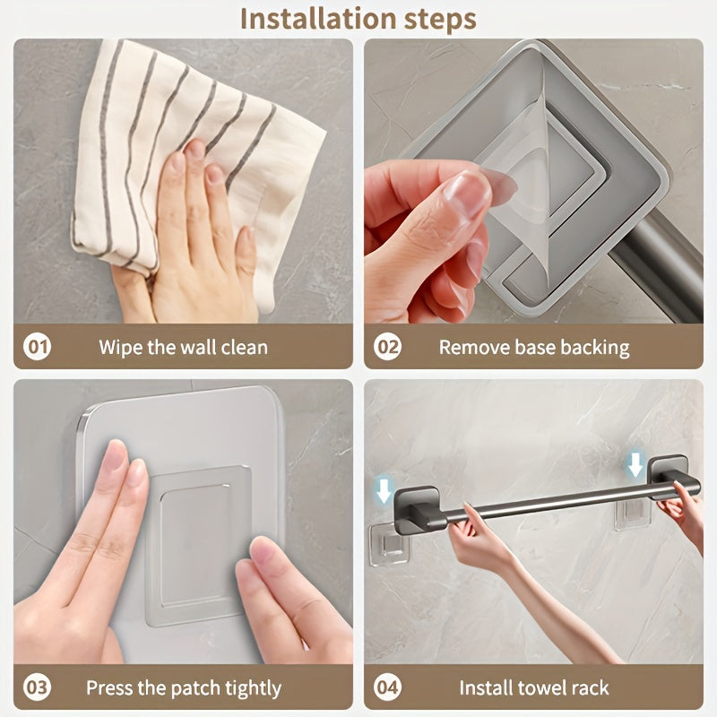 Barra de toallas adhesiva para pared duradera, súper pegajosa, ahorra espacio en el baño