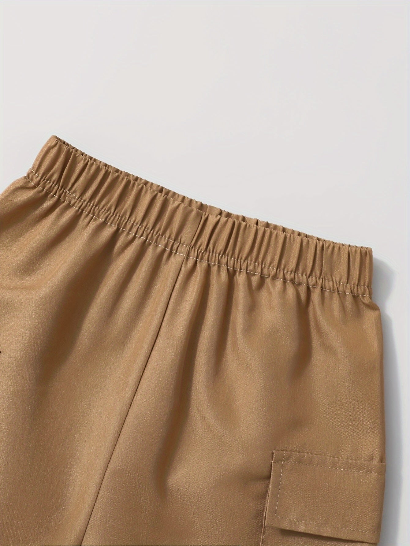 Boys Summer Set Casual Letter Print T-Shirt and Shorts with Pockets Polyester Blend