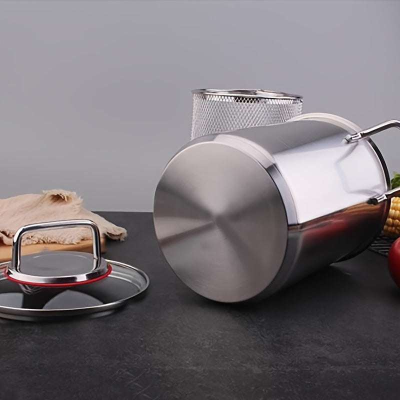 7.5L Stainless Steel Stockpot with Lid for Soup Stewing and Frying