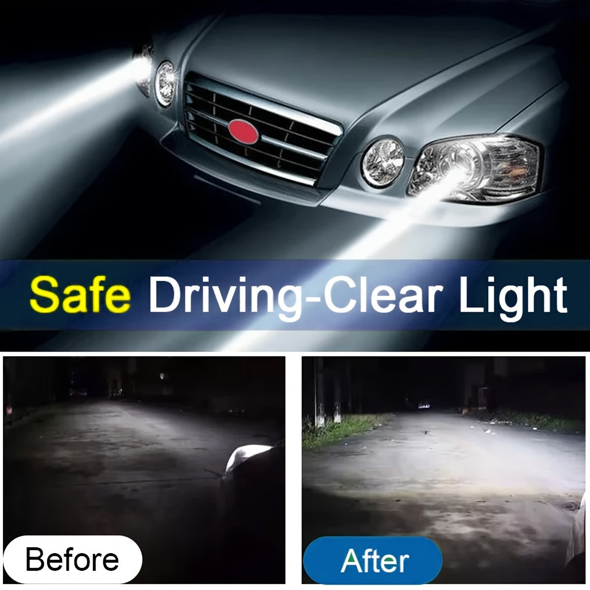 Car Headlight Restoration Kit Brightening and Polishing Eliminates Yellowing and Aging