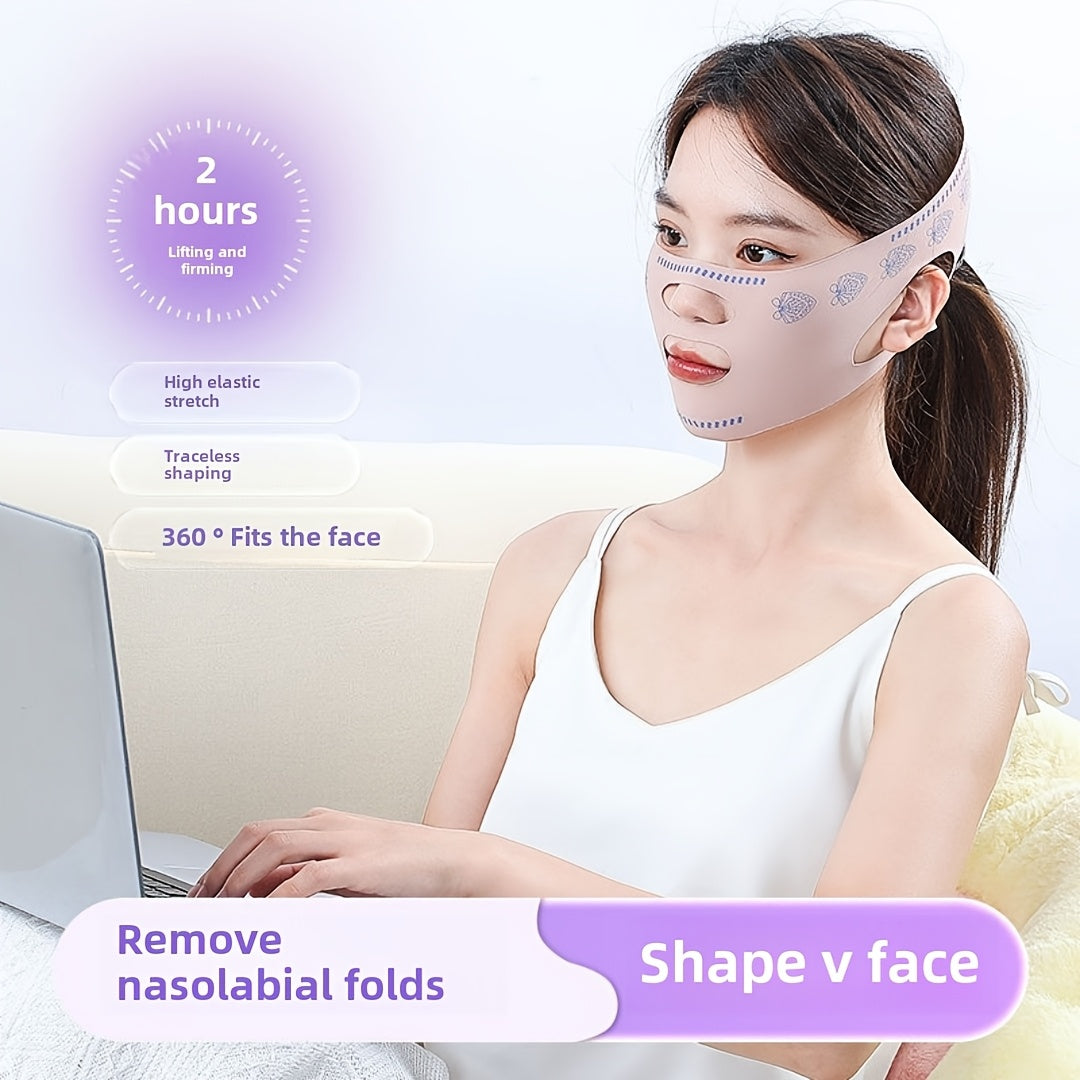 Face Lifting Mask with Facial Training Band for Skin Tightening and Face Slimming
