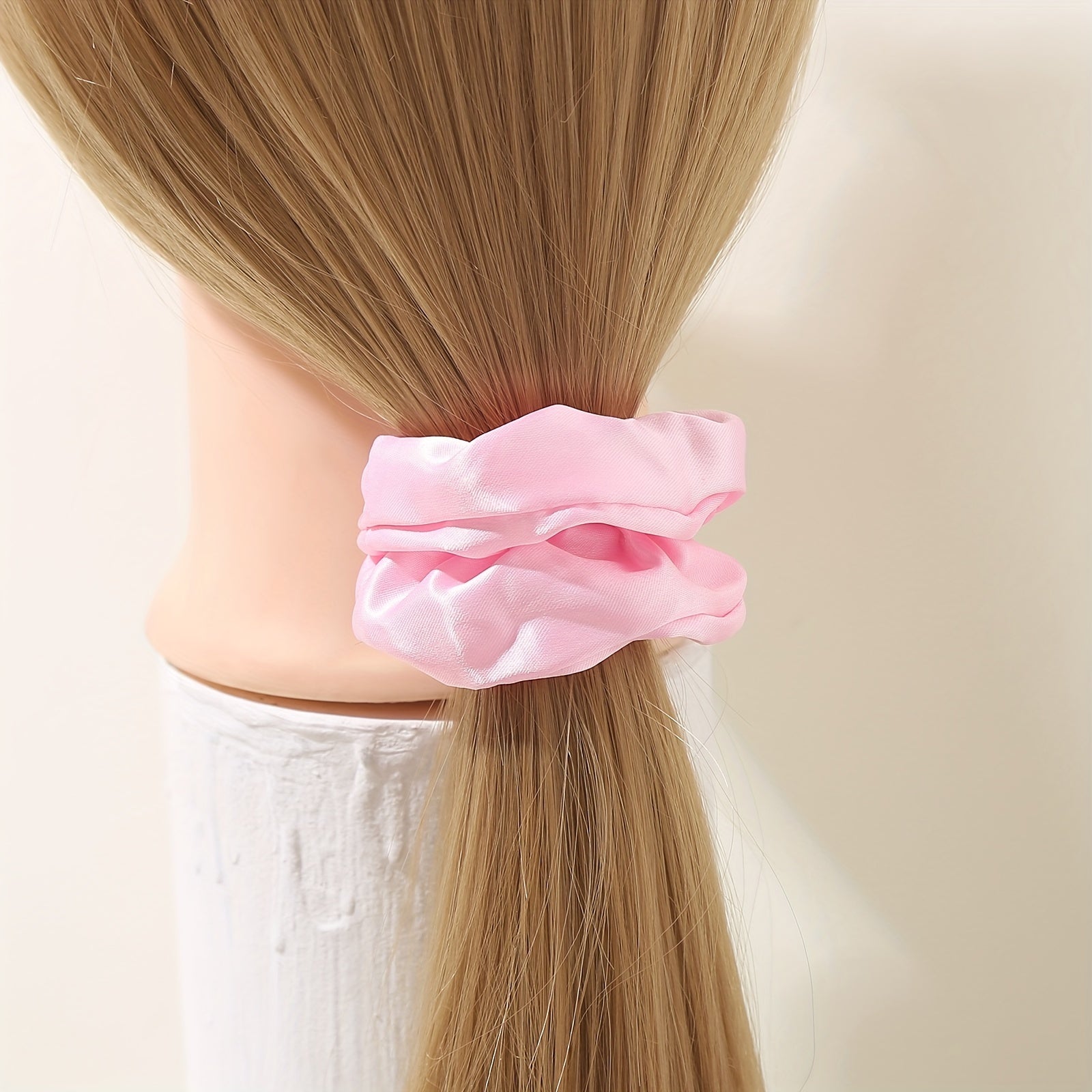 Set of 45/55/60 Satin Imitation Silk Hair Scrunchies for Women and Curly Hair