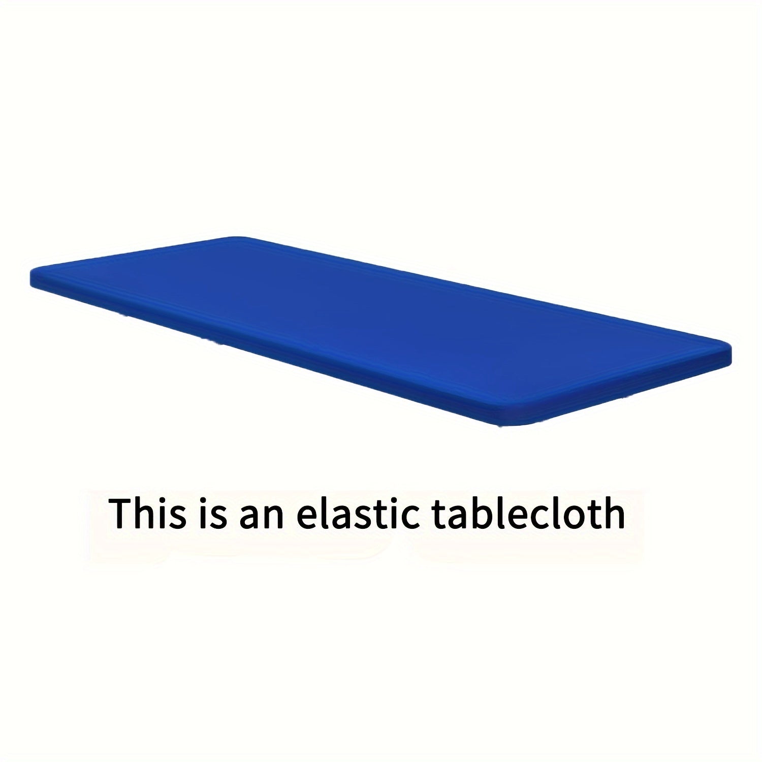 Rectangular Polyester Tablecloth with Elastic Edges for Outdoor Events and Parties
