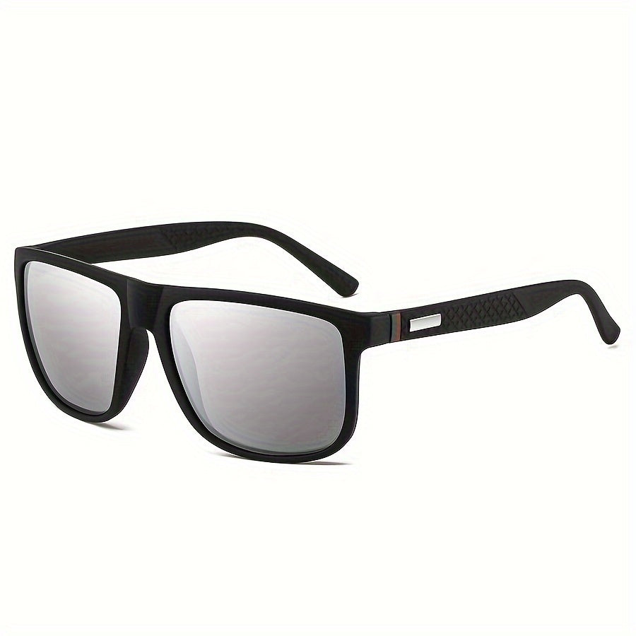 Gafas de sol cuadradas retro con lentes polarizadas para hombres y mujeres negro azul rojo espejo