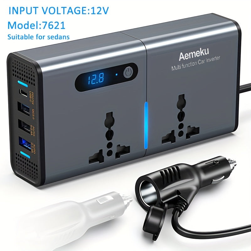 Car Inverter 200W 12V/24V Power Converter with USB and 220V Socket