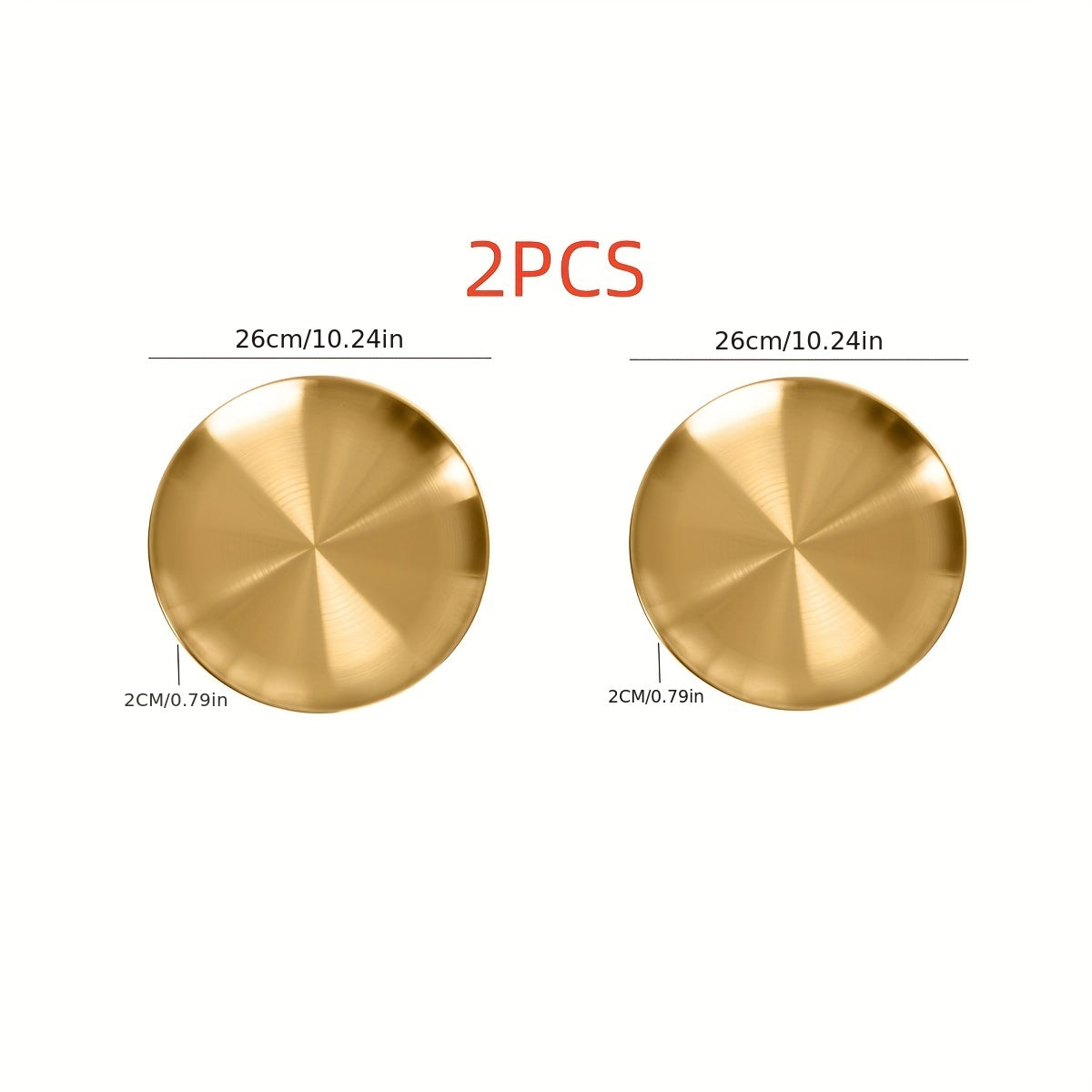 Ko'p maqsadli zanglamas po'latdan yasalgan xizmat plitkasi, nafis oltin qoplama - pizza, shirinliklar, steak va boshqalar uchun mos - bayram yig'ilishlari uchun ajoyib - uy, oshxona yoki restoran uchun dumaloq plastinka - ovqat xizmat qilish uchun xavfsiz