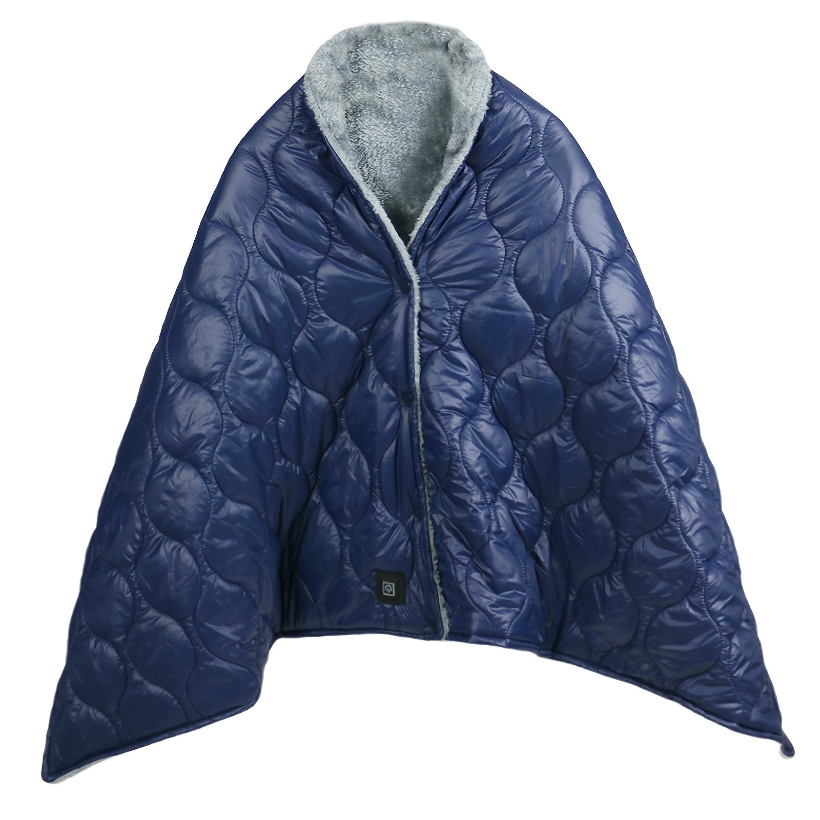 Portable USB Heated Shawl Blanket Wearable Fleece Throws for Travel Camping