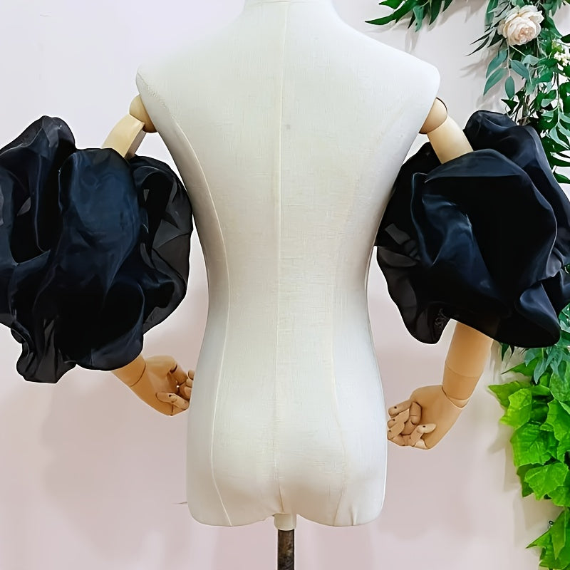 Luxurious Puffy Cloud Sleeves Bridesmaid Accessories for Weddings Polyester Hand Wash