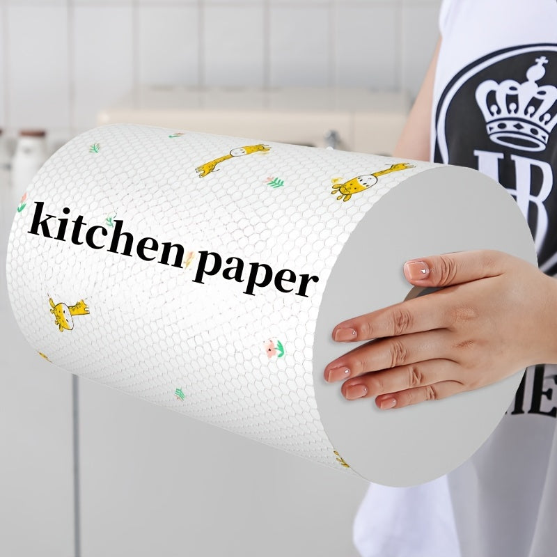 Disposable Kitchen Paper Towels 100/400 Sheets Oil-Proof Absorbent Cleaning Rags