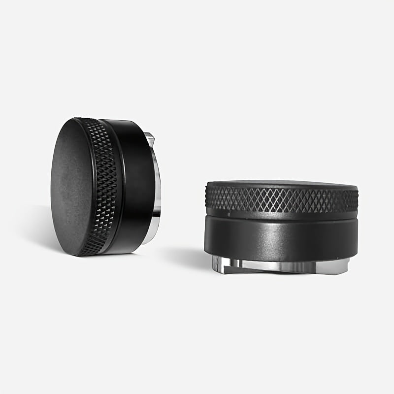 Espresso Coffee Tamper and Distributor Tool Adjustable Height Black ABS Plastic 51mm 53mm 58mm