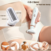 4-in-1 USB rechargeable electric hair remover for women bikini eyebrows nose legs portable shaver 500mAh