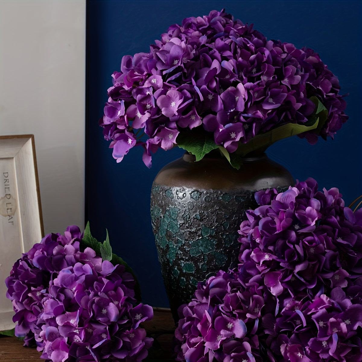 Set of 3 Real Touch Hydrangea Artificial Flowers for Home Decor and Events