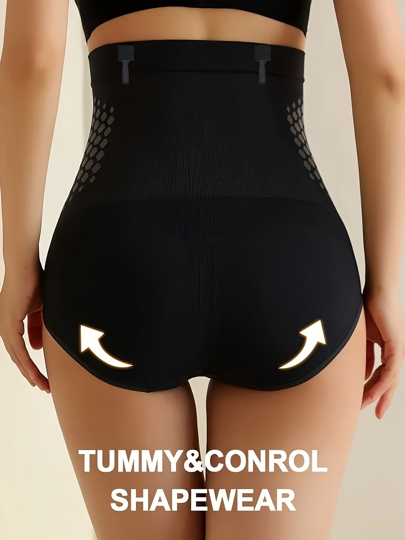 Women High-Waisted Tummy Control Shapewear Shorts Polyamide Spandex Butt Lifter