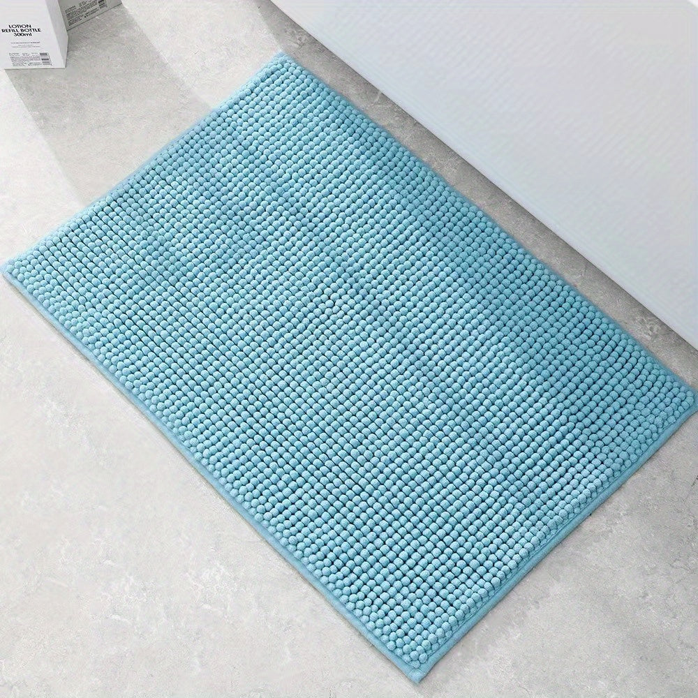 Luxurious Chenille Bath Mat 2cm Thick Non-Slip Absorbent Quick-Dry
