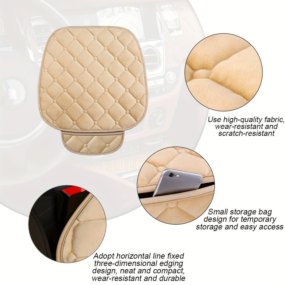 Car Seat Cover Protector Breathable Anti-slip Cushion for Cars 1/2/3pcs