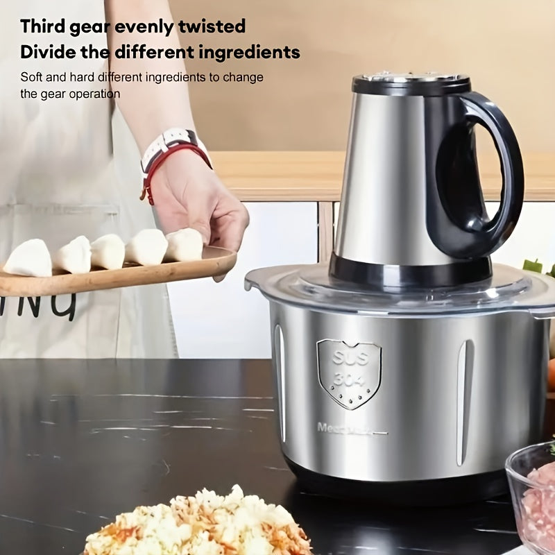 Food processor stainless steel 6 blades chopping grinding juicing 5L 3L