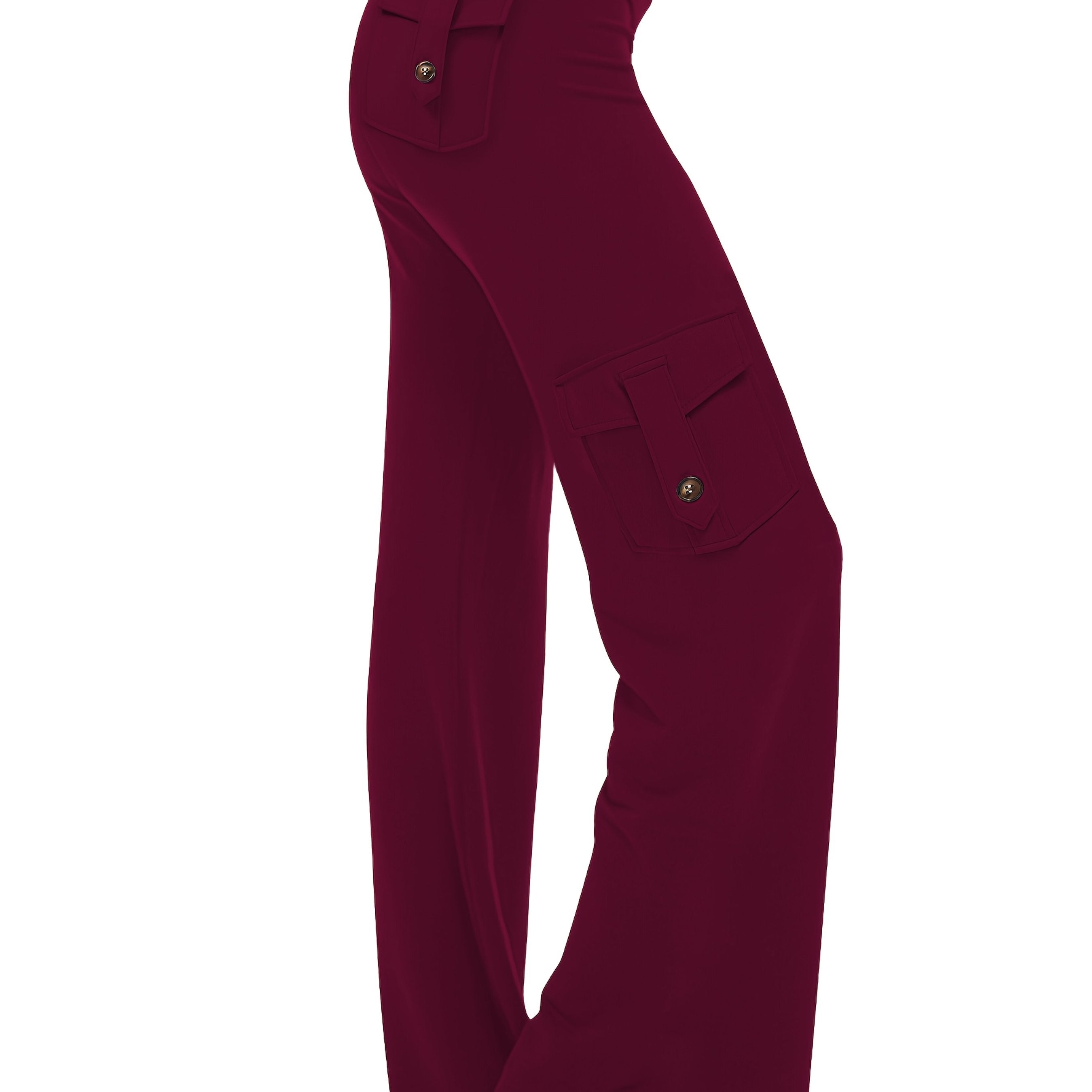 Plus Size Women's Wide Leg Pants Breathable High-Waisted Casual Trousers