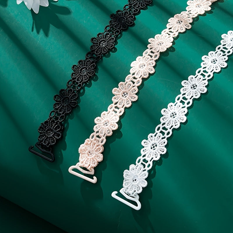 Adjustable Lace Flower Underwear Straps for Women Seamless Lingerie Accessories