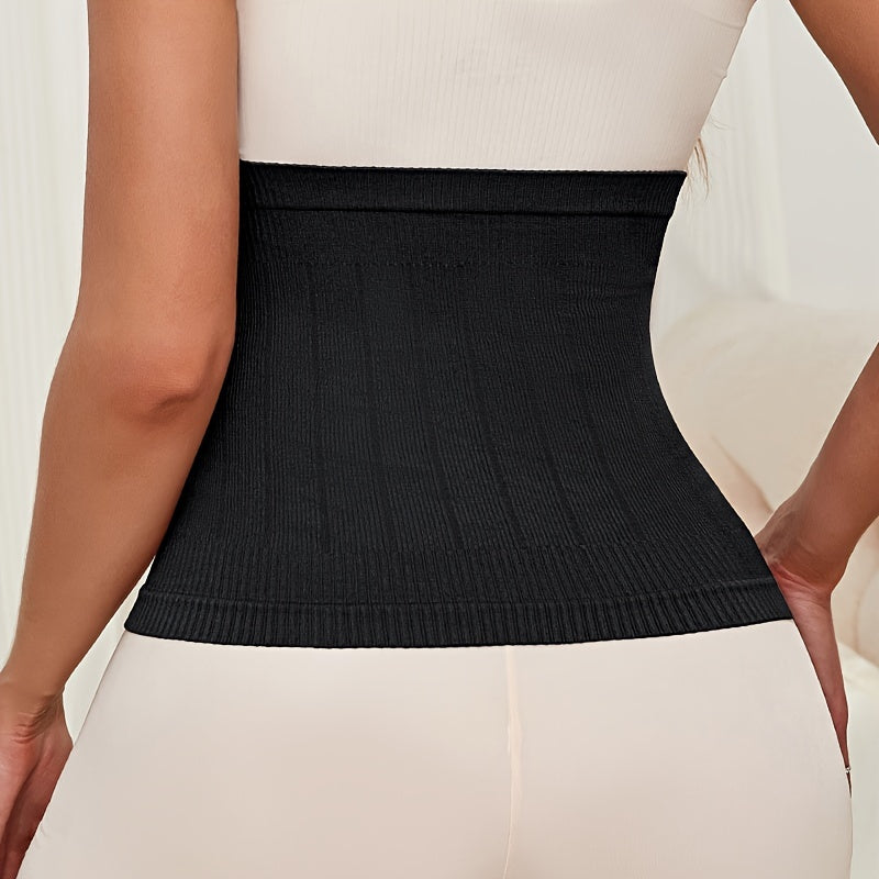 Women's Postpartum Belly Support Belt Breathable High Elasticity Tummy Control Black