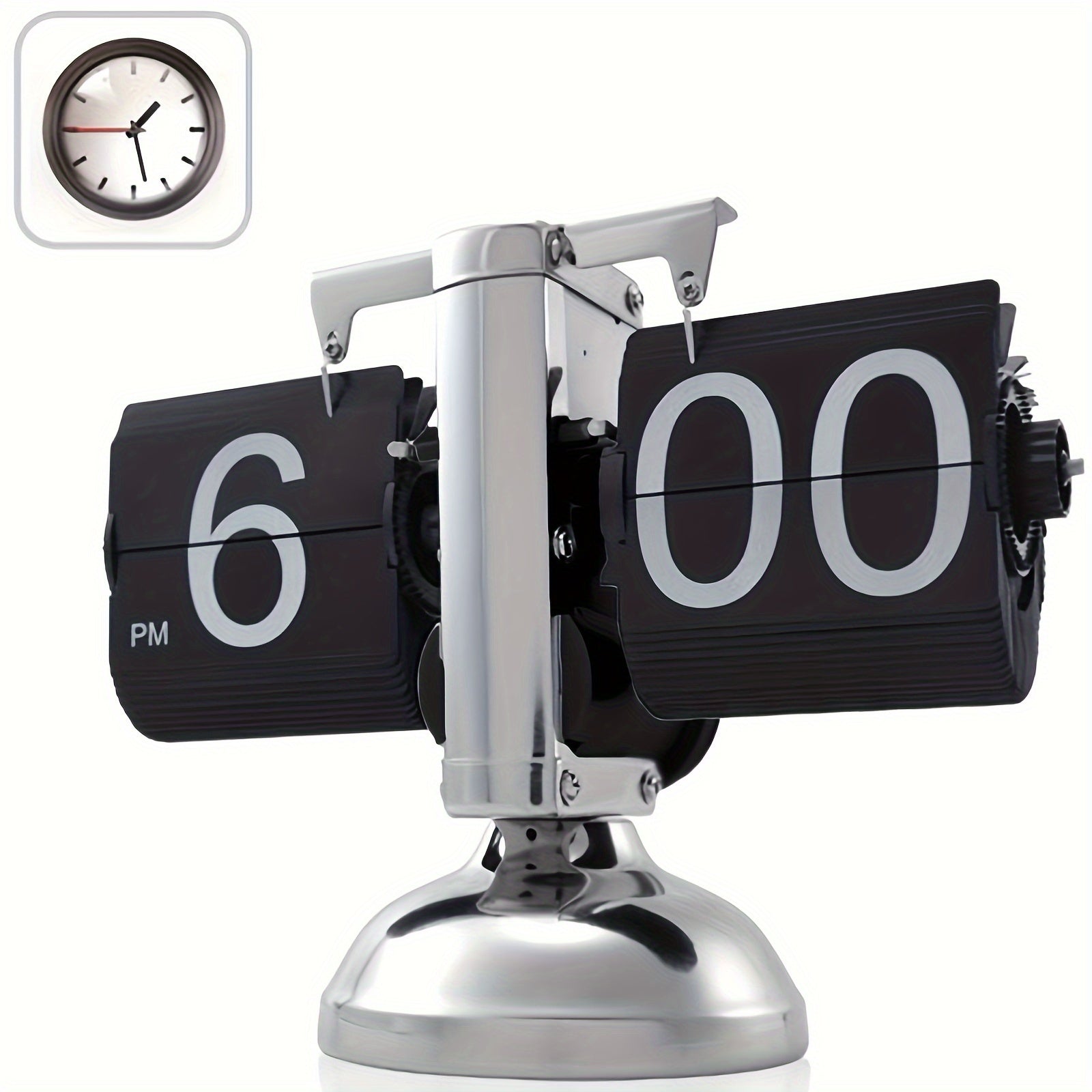 Digital Flip Clock Battery Powered Large Numbers for Home Office Outdoor Storage