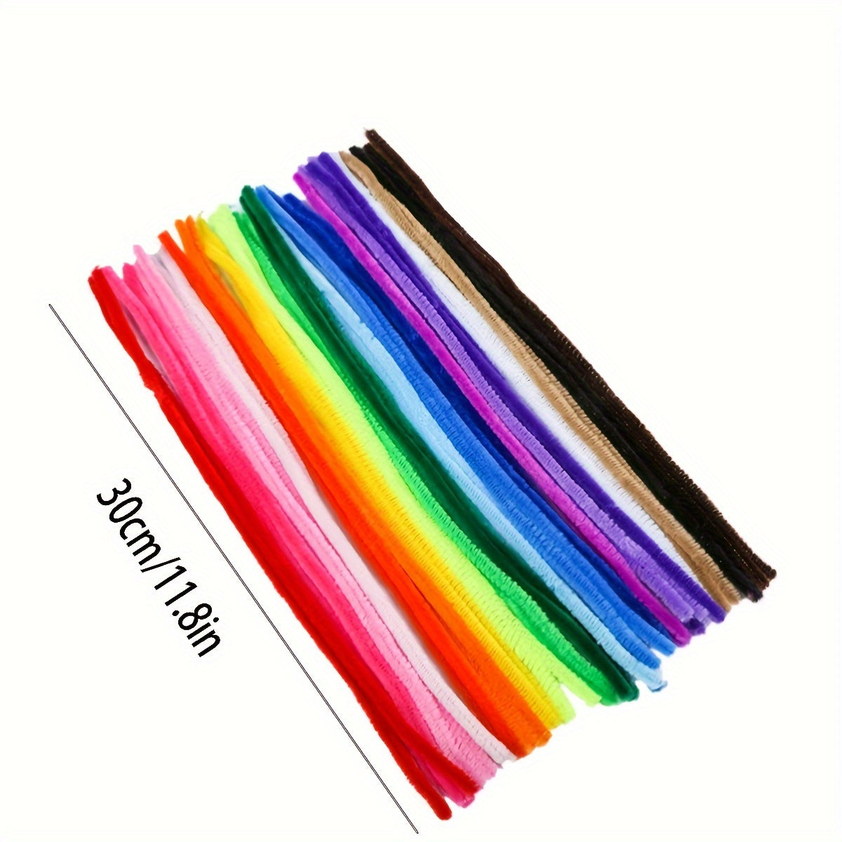 100 Pieces Multicolor Nylon Twist Stick Hair Accessories for DIY Hair Styling