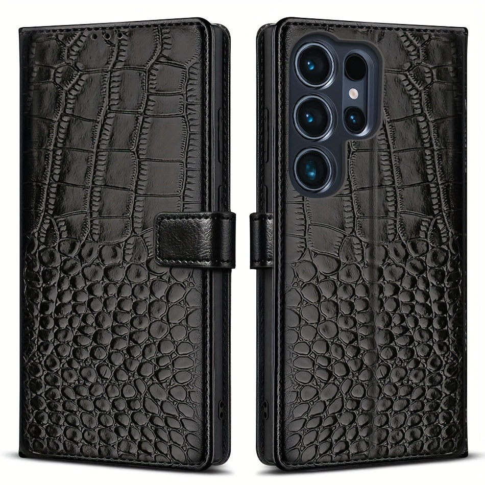 Faux Leather Wallet Case for Samsung Galaxy S25 Ultra Plus Shockproof Stand Card Holder