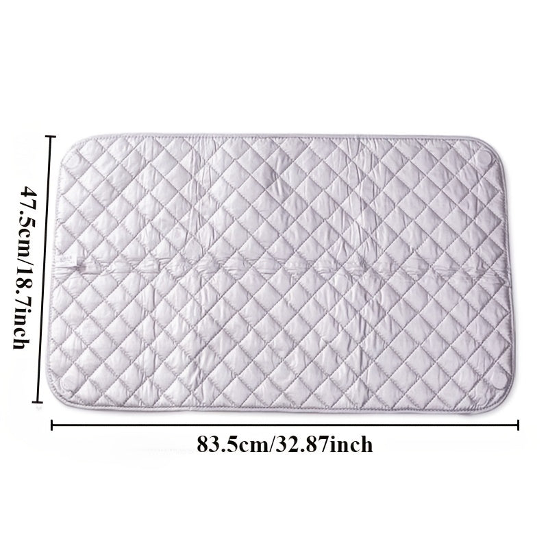Alfombrilla de planchar plegable con tira magnética, portátil, resistente al calor, fácil de guardar