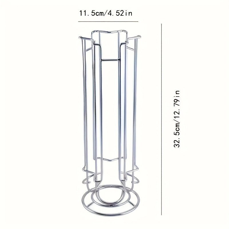 Coffee Capsule Holder Stainless Steel Vertical Storage Rack Multi-Row Space Saver