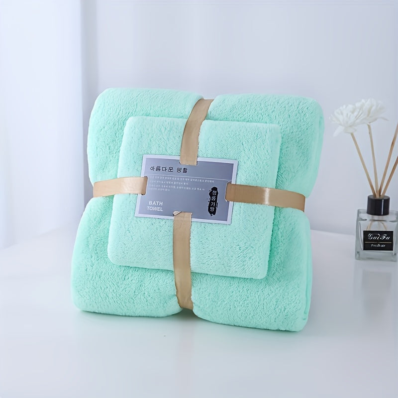 Absorbent Cotton Bath Towels Set for Bath and Showering
