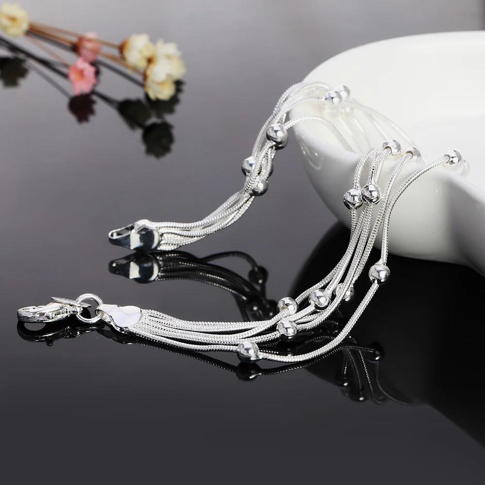 Vintage Boho Beaded Silver-Plated Bracelet for Weddings and Gifting