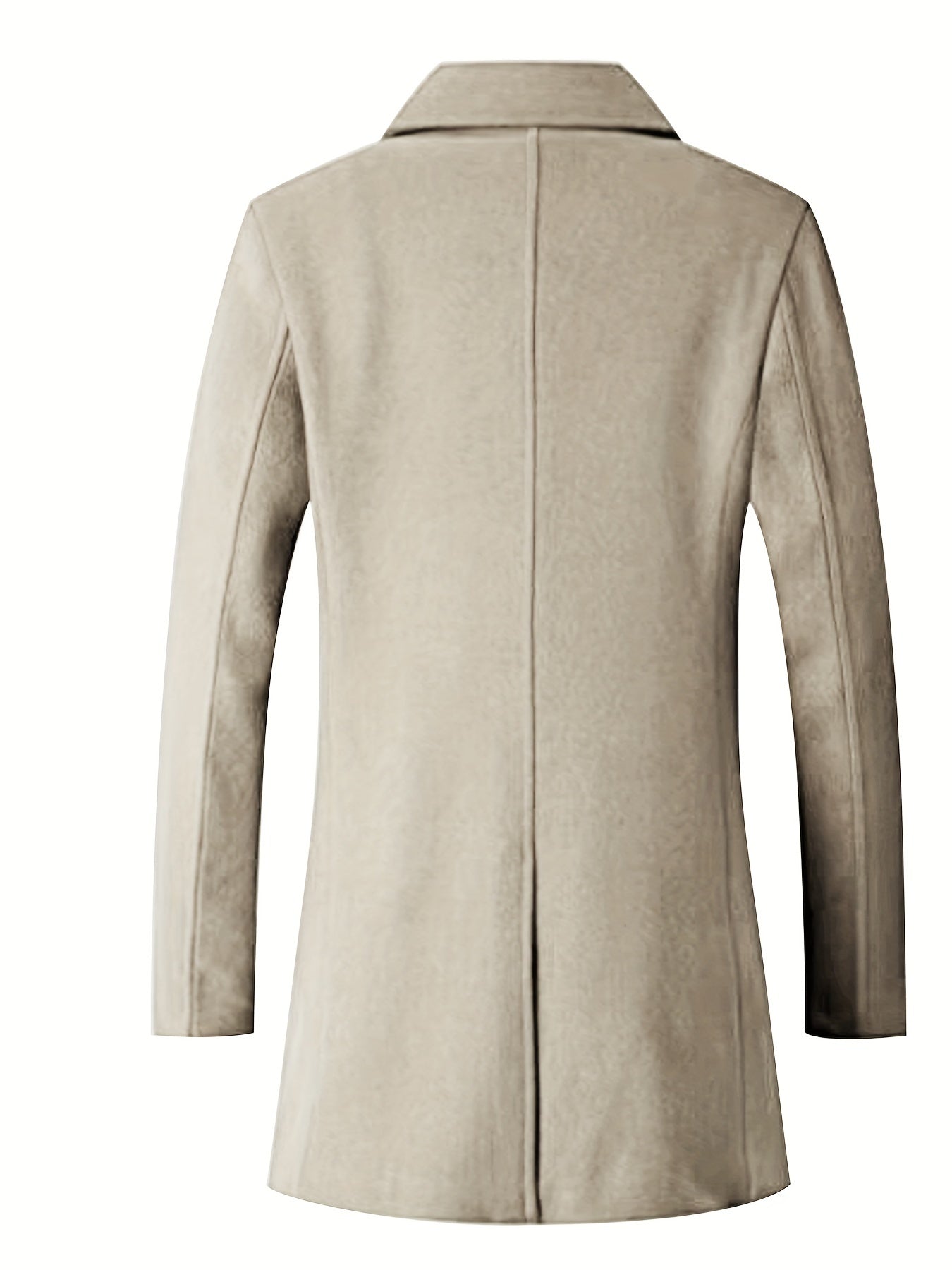 Men's Fleece Coat for Autumn Winter Double-Breasted Windbreaker Big & Tall