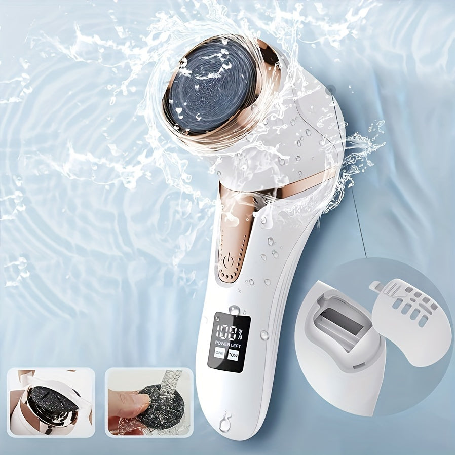 Electric Callus Remover with Vacuum Rechargeable Foot Care Kit with 9 Heads LCD Display