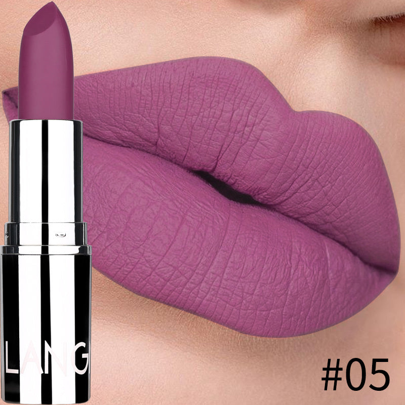 Women's Velvet Lipstick 8-Color Matte Silvery Tube Makeup