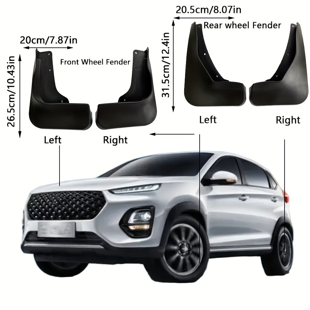 4Pcs Fender Mudguards Set for 2023 Car Models Plastic Front Rear Accessories