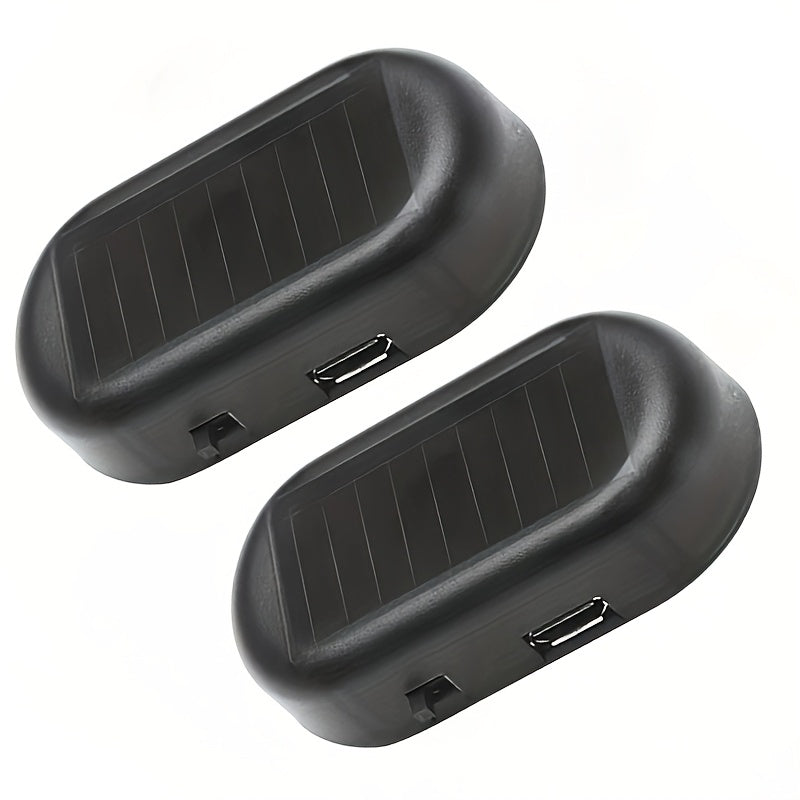 2PCS Solar Car Anti-Theft LED Lights Indoor Decorative Indicator Lights