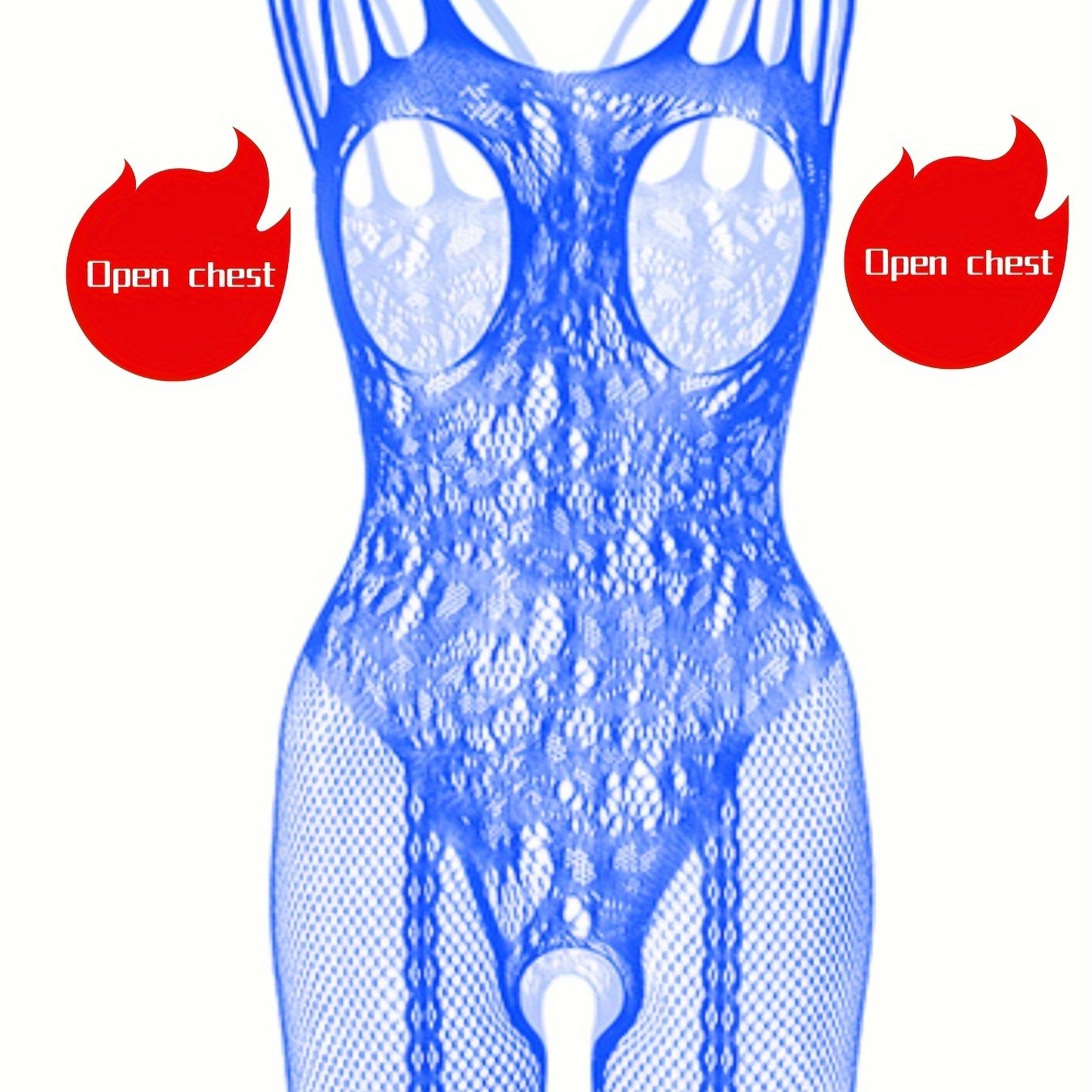 Боди из прозрачной цветочной сетки большого размера с высокой эластичностью, открытая грудь, клубная одежда