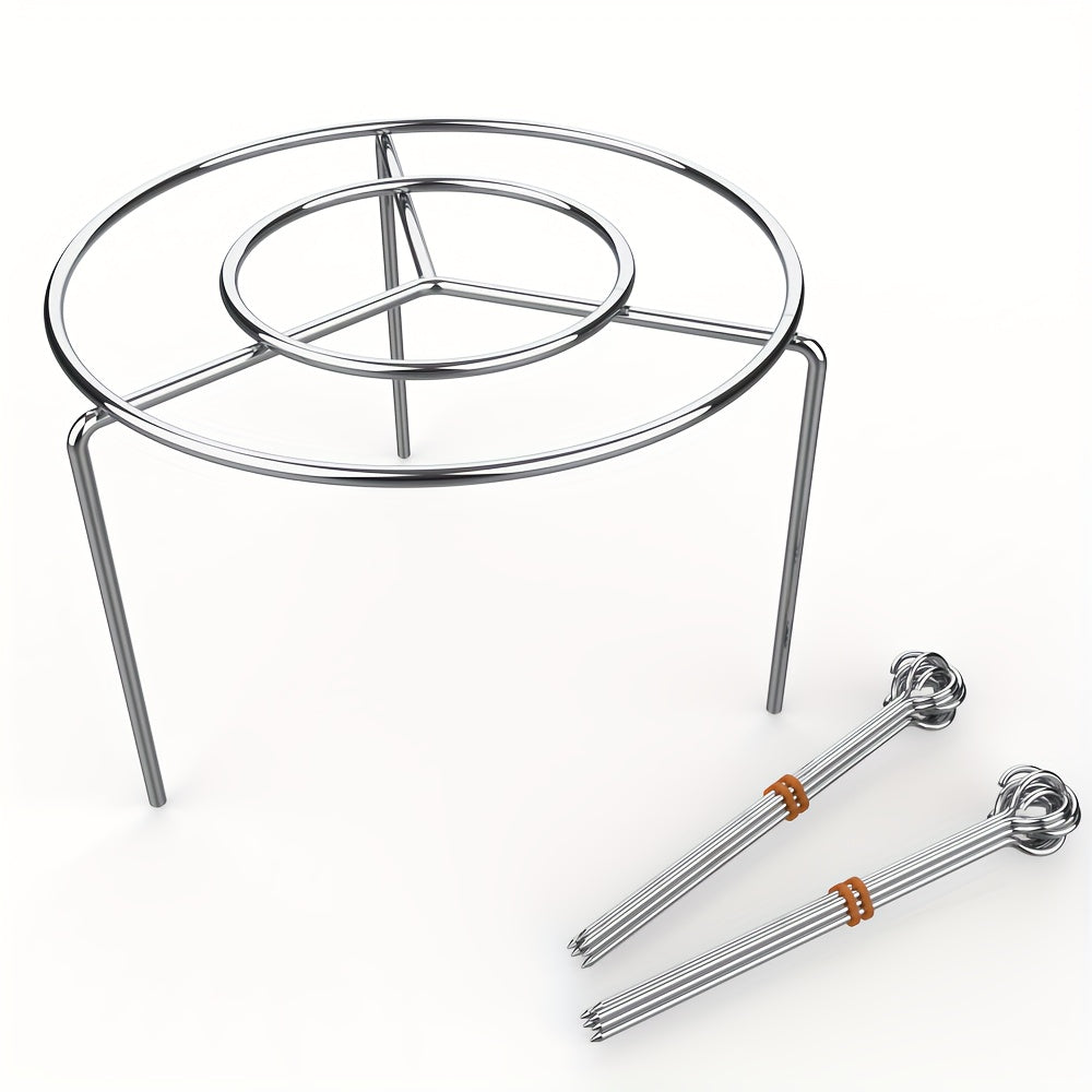 Bayramlar va yig'ilishlar uchun ovqat pishirish uchun skewerlar bilan zanglamaydigan po'latdan yasalgan gril to'plami