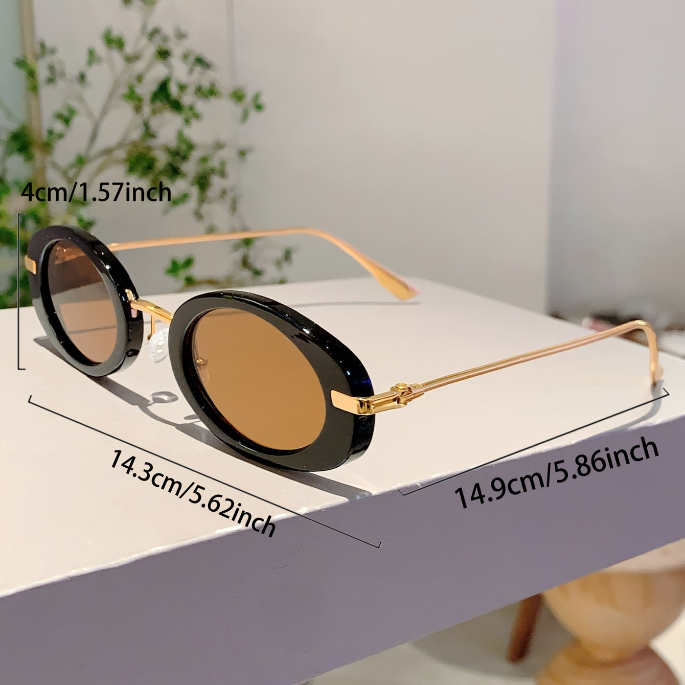 Овальные металлические очки в стиле party с PC-линзами для повседневной и праздничной носки