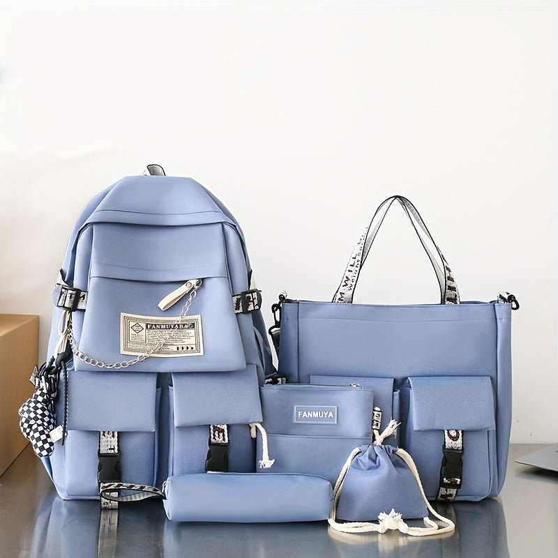 Large Capacity Canvas School Backpack for Men and Women Anti-Theft Campus Style